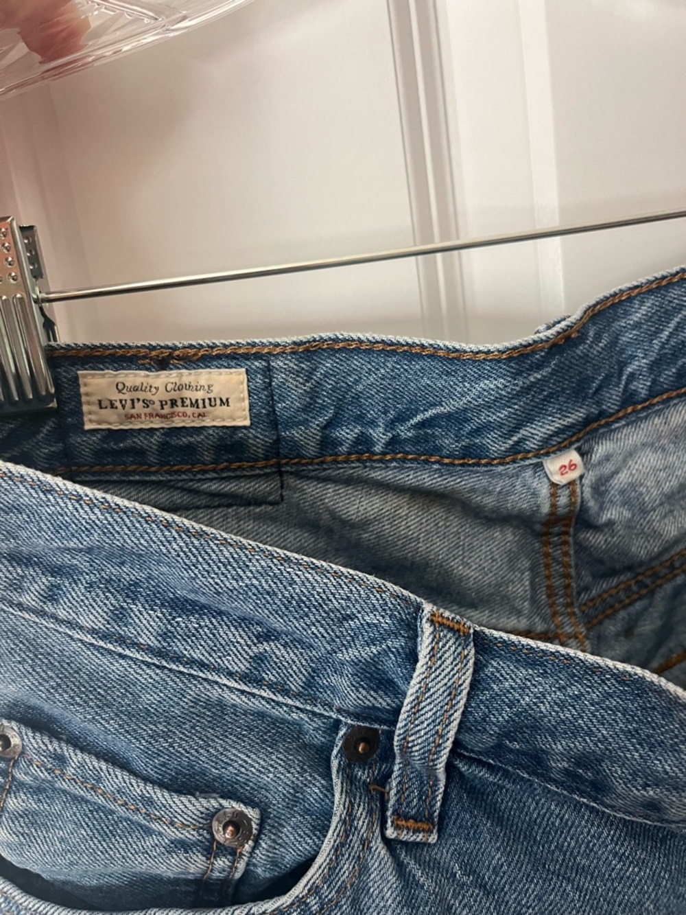 Levi's Light Blue Denim Jean Shorts - Picture 4 of 4